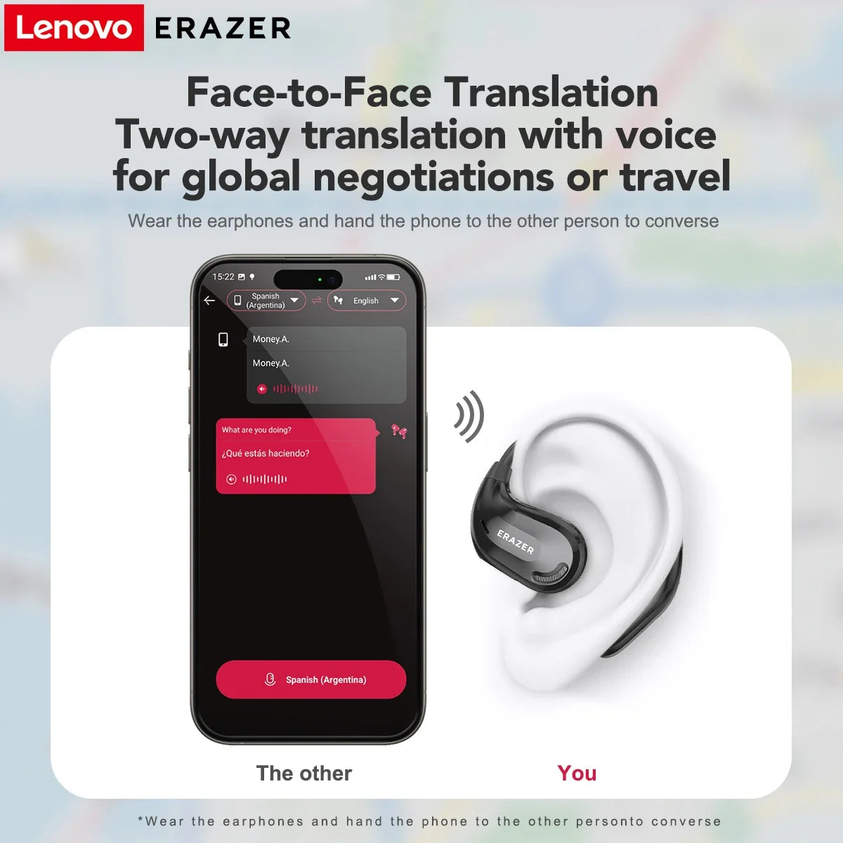 XT66PRO Bluetooth Earphones with ASMR Headset Functionality, DIY APP, AI Translation, and 13-Hour Battery Life Display
