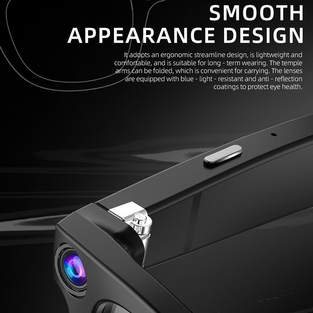 Lunettes intelligentes G300 à commande tactile avec traduction par IA, caméra 8 MP, stabilisation d'image et enregistreur vidéo