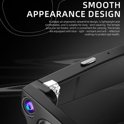 Lunettes intelligentes G300 à commande tactile avec traduction par IA, caméra 8 MP, stabilisation d'image et enregistreur vidéo