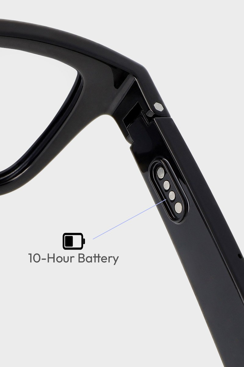 Lunettes intelligentes G300 à commande tactile avec traduction par IA, caméra 8 MP, stabilisation d'image et enregistreur vidéo